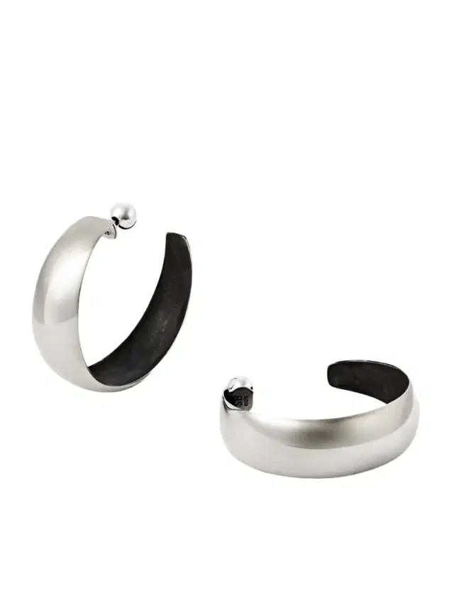 Moon Silver Hoop Earrings