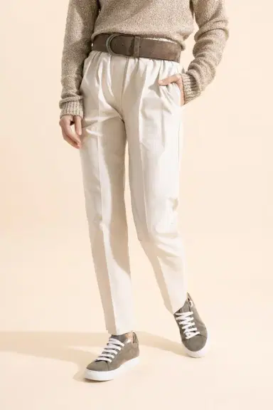 Brunello Cucinelli Classic Pull On Pant - Oat Grain | Thumbnail 2