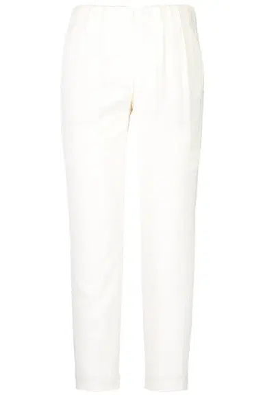 Brunello Cucinelli Crop Pull On Pant - Pure White | Thumbnail 1