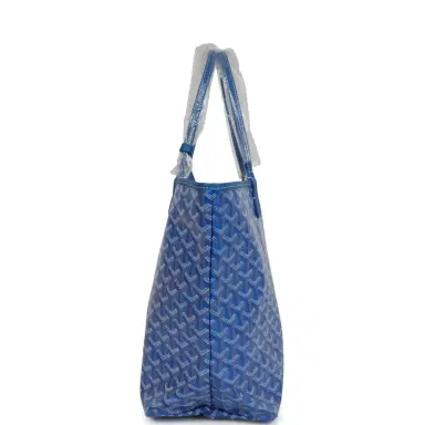 goyard Goyard Goyardine Sky Blue Saint Louis PM Tote Bag Palladium Hardware | Thumbnail 4 goyard Goyard Goyardine Sky Blue Saint Louis PM Tote Bag Palladium Hardware | Thumbnail 4