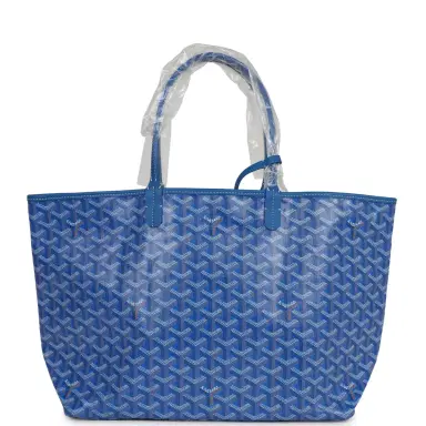 goyard Goyard Goyardine Sky Blue Saint Louis PM Tote Bag Palladium Hardware | Thumbnail 5 goyard Goyard Goyardine Sky Blue Saint Louis PM Tote Bag Palladium Hardware | Thumbnail 5