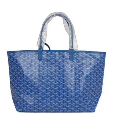 goyard Goyard Goyardine Sky Blue Saint Louis PM Tote Bag Palladium Hardware | Thumbnail 1 goyard Goyard Goyardine Sky Blue Saint Louis PM Tote Bag Palladium Hardware | Thumbnail 1