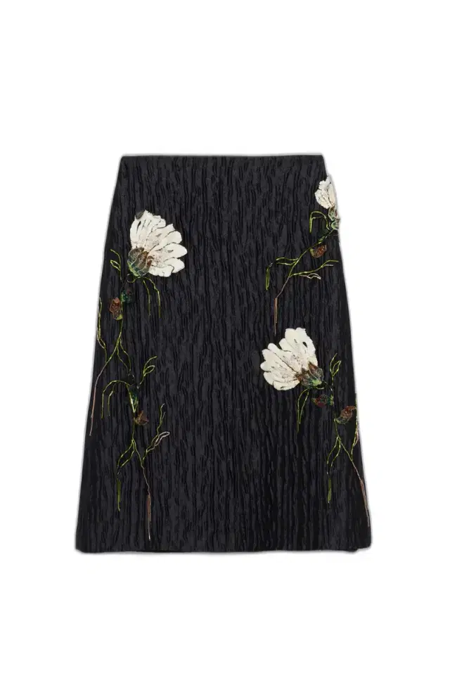 Arla Floral Jacquard Midi Skirt