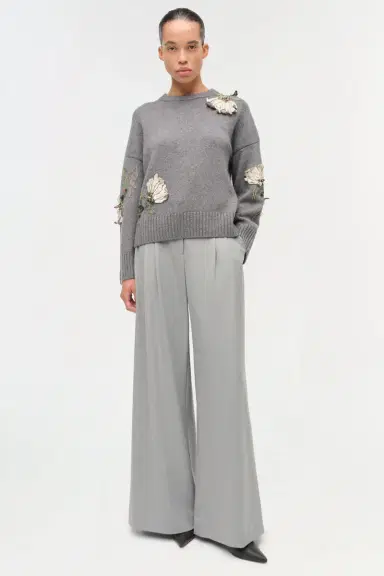 Simkhai Dawna Floral Embellished Sweater | Thumbnail 2 Simkhai Dawna Floral Embellished Sweater | Thumbnail 2