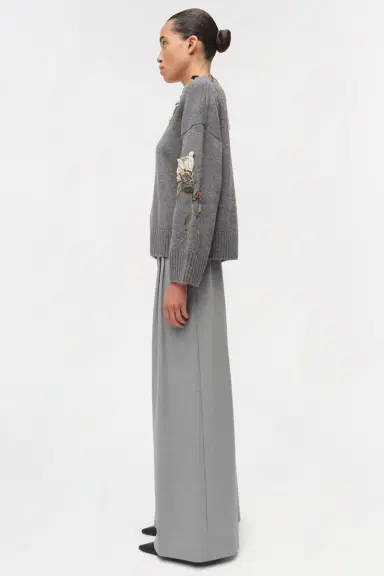 Simkhai Dawna Floral Embellished Sweater | Thumbnail 4 Simkhai Dawna Floral Embellished Sweater | Thumbnail 4