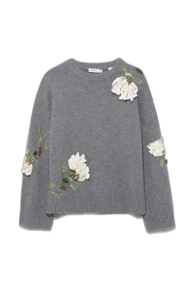 Simkhai Dawna Floral Embellished Sweater | Thumbnail 1 Simkhai Dawna Floral Embellished Sweater | Thumbnail 1