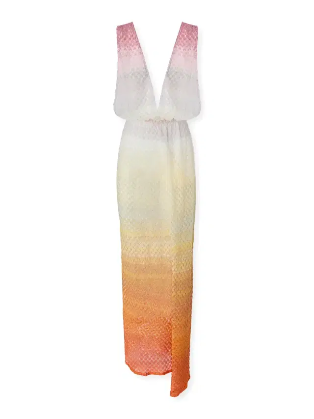 Sleeveless Deep-V Ombre Jumpsuit