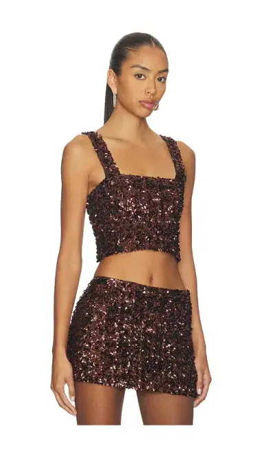 SNDYS Asher Sequin Crop Top | Thumbnail 2