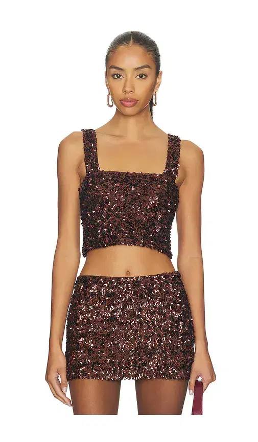 Asher Sequin Crop Top