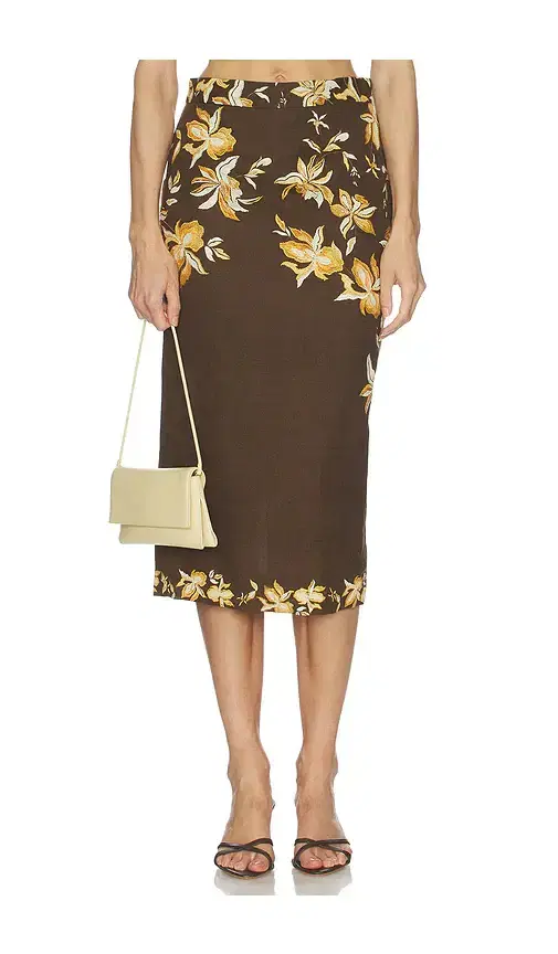 HEMANT AND NANDITA Fitted Midi Skirt