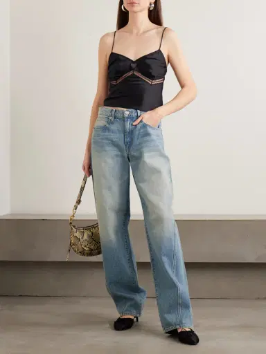 Staud Terra Cropped Lace-trimmed Silk-blend Satin Tank | Thumbnail 2 Staud Terra Cropped Lace-trimmed Silk-blend Satin Tank | Thumbnail 2