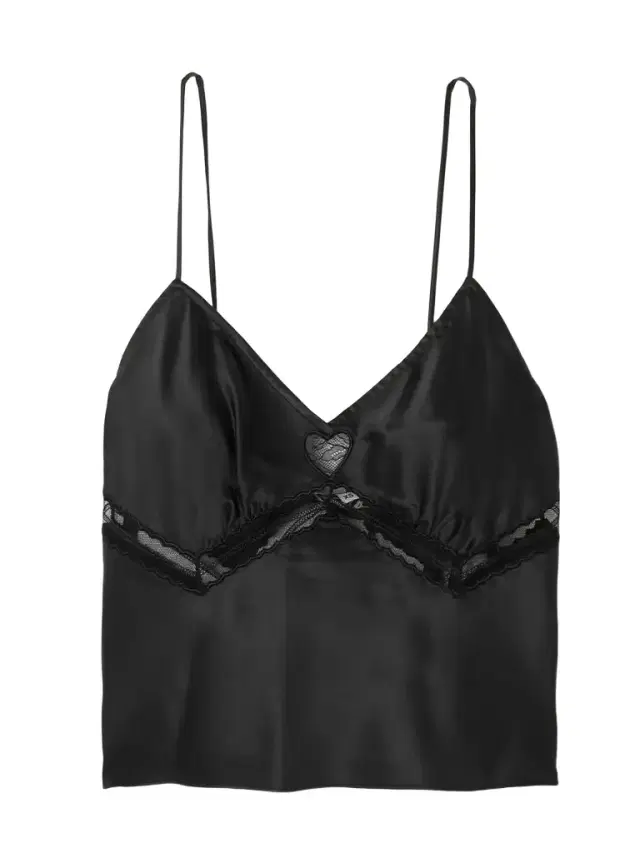 Terra Cropped Lace-trimmed Silk-blend Satin Tank