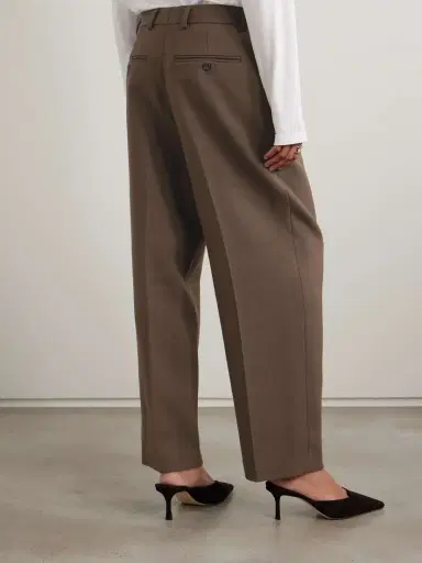 TOTEME Pauli Pleated Twill Tapered Pants | Thumbnail 4 TOTEME Pauli Pleated Twill Tapered Pants | Thumbnail 4