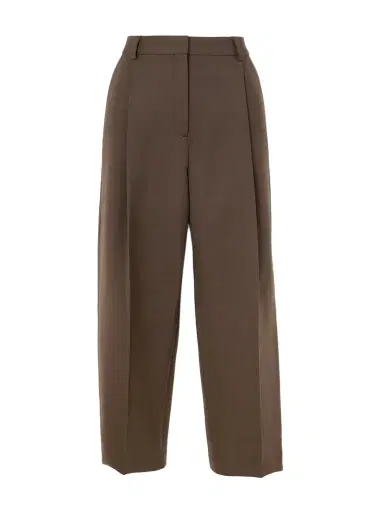 TOTEME Pauli Pleated Twill Tapered Pants | Thumbnail 1 TOTEME Pauli Pleated Twill Tapered Pants | Thumbnail 1