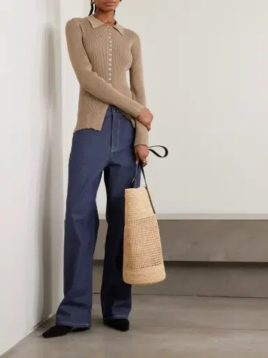 RÓHE Ribbed Cotton-blend Cardigan | Thumbnail 2 RÓHE Ribbed Cotton-blend Cardigan | Thumbnail 2