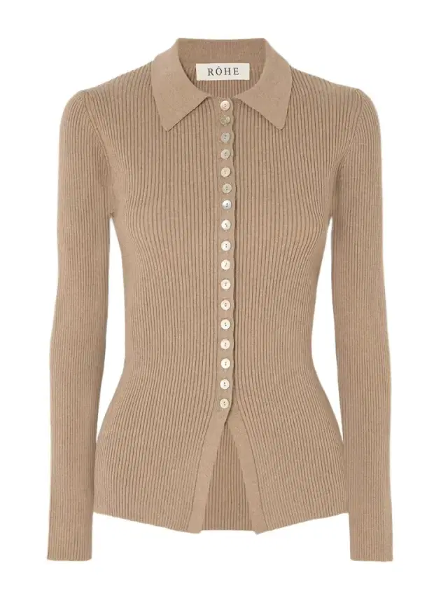 Ribbed Cotton-blend Cardigan