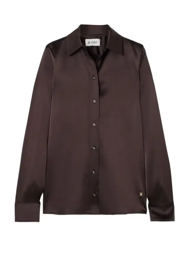 Constance Embellished Stretch-silk Satin Shirt