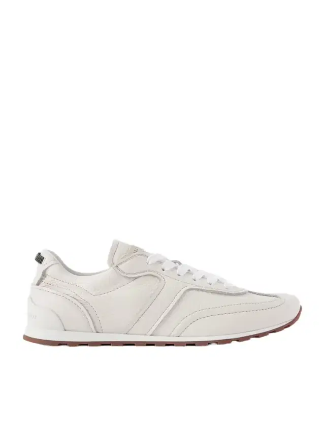 Brunello Cucinelli Embellished Textured-leather Sneakers