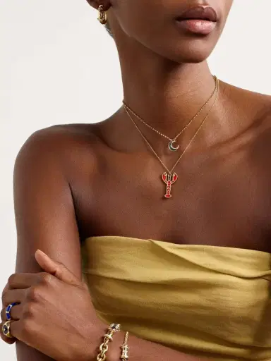 L’Atelier Nawbar Lobster 18-karat Gold, Coral And Diamond Necklace | Thumbnail 5 L’Atelier Nawbar Lobster 18-karat Gold, Coral And Diamond Necklace | Thumbnail 5