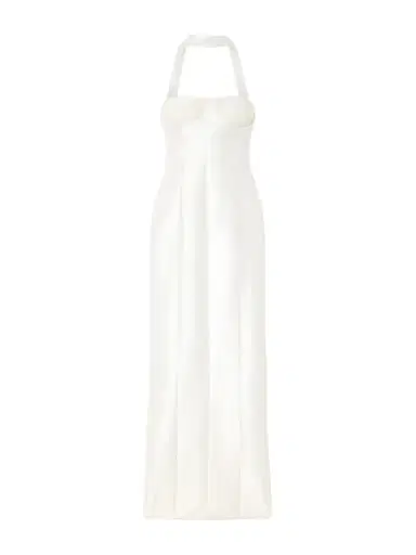 Danielle Frankel Lette Tulle-trimmed Wool And Silk-blend Twill Gown | Thumbnail 1