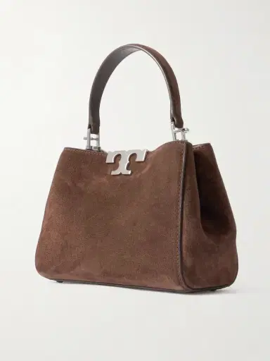 Tory Burch Eleanor Mini Leather-trimmed Suede Shoulder Bag | Thumbnail 3 Tory Burch Eleanor Mini Leather-trimmed Suede Shoulder Bag | Thumbnail 3