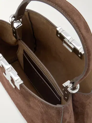 Tory Burch Eleanor Mini Leather-trimmed Suede Shoulder Bag | Thumbnail 5 Tory Burch Eleanor Mini Leather-trimmed Suede Shoulder Bag | Thumbnail 5