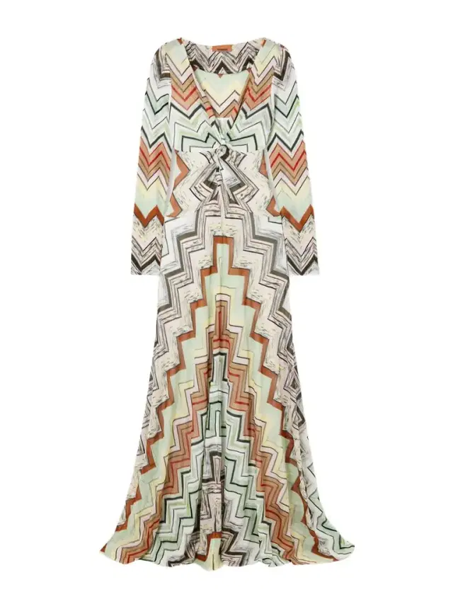 Striped Crochet-knit Maxi Dress
