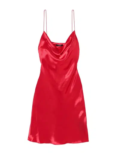 Balmain Draped Satin Mini Dress | Thumbnail 1