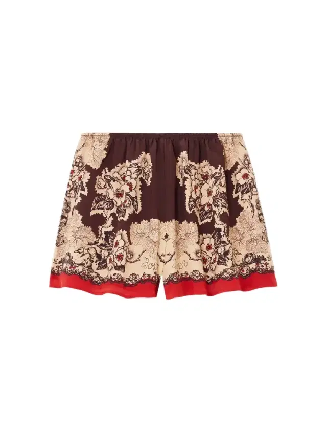 Storybook Tap Printed Silk Shorts