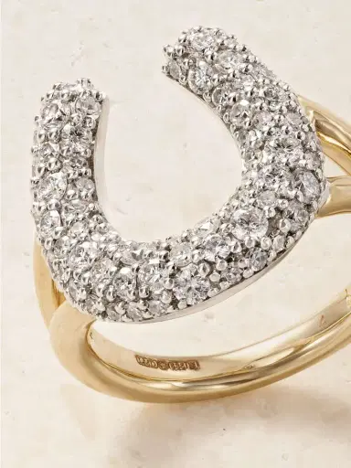Lucy Delius 14-karat White And Yellow Gold Diamond Ring | Thumbnail 5 Lucy Delius 14-karat White And Yellow Gold Diamond Ring | Thumbnail 5