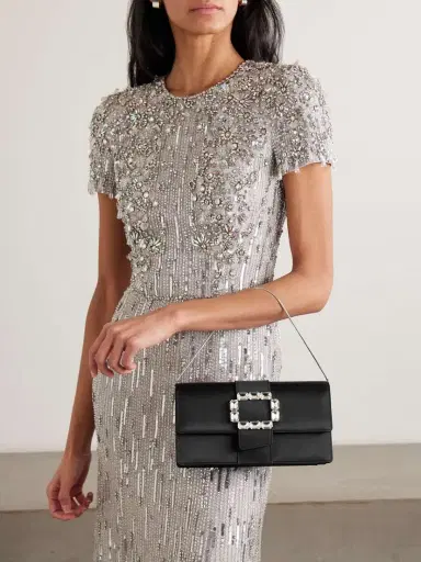 Manolo Blahnik Maycapjou Crystal-embellished Satin Clutch | Thumbnail 6 Manolo Blahnik Maycapjou Crystal-embellished Satin Clutch | Thumbnail 6