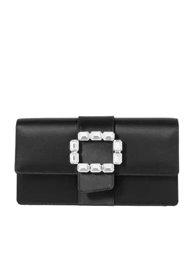 Manolo Blahnik Maycapjou Crystal-embellished Satin Clutch | Thumbnail 1 Manolo Blahnik Maycapjou Crystal-embellished Satin Clutch | Thumbnail 1