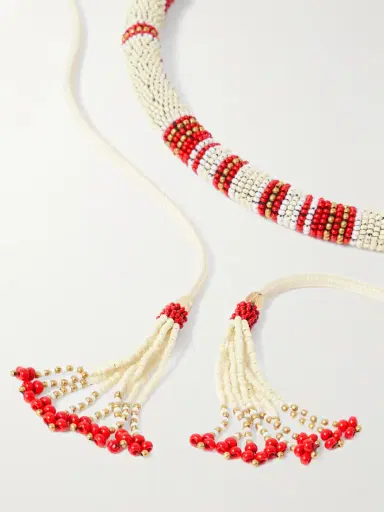Isabel Marant Nina Beaded Glass And Cord Necklace | Thumbnail 4