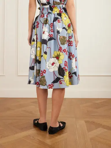Marni Paneled Floral-print Cotton-poplin Midi Skirt | Thumbnail 4 Marni Paneled Floral-print Cotton-poplin Midi Skirt | Thumbnail 4