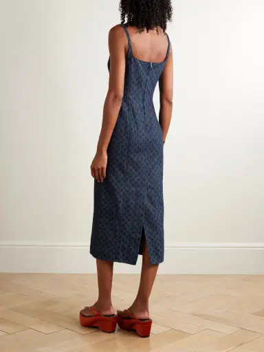 Dries Van Noten Printed Denim Midi Dress | Thumbnail 3 Dries Van Noten Printed Denim Midi Dress | Thumbnail 3