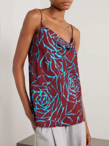 Dries Van Noten Draped Floral-print Satin-crepe Camisole | Thumbnail 3