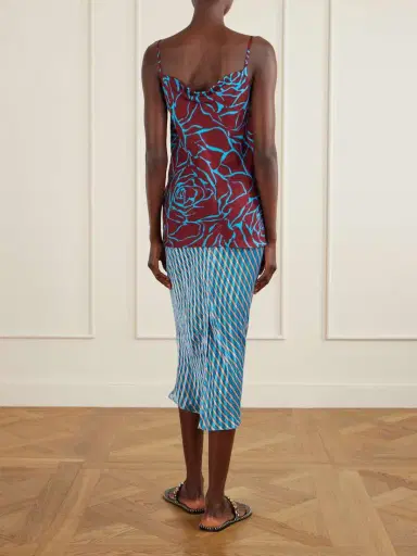 Dries Van Noten Draped Floral-print Satin-crepe Camisole | Thumbnail 4