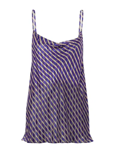 Dries Van Noten Draped Striped Devoré-satin Camisole | Thumbnail 1 Dries Van Noten Draped Striped Devoré-satin Camisole | Thumbnail 1