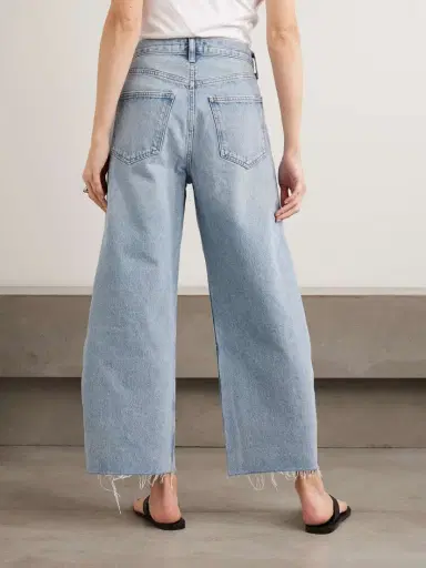 AGOLDE Low Curve Fray High-rise Wide-leg Jeans | Thumbnail 4