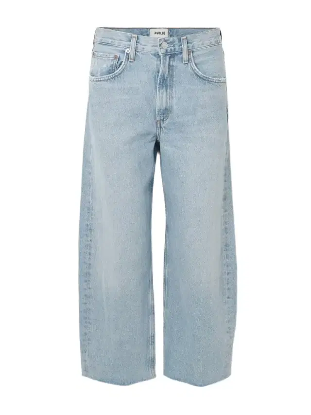 AGOLDE Low Curve Fray High-rise Wide-leg Jeans