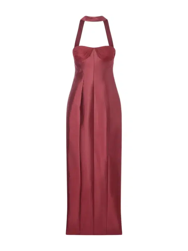 Lette Paneled Tulle-trimmed Wool And Silk-blend Twill Gown