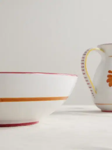 Cabana Blossom Painted Ceramic Salad Bowl | Thumbnail 3