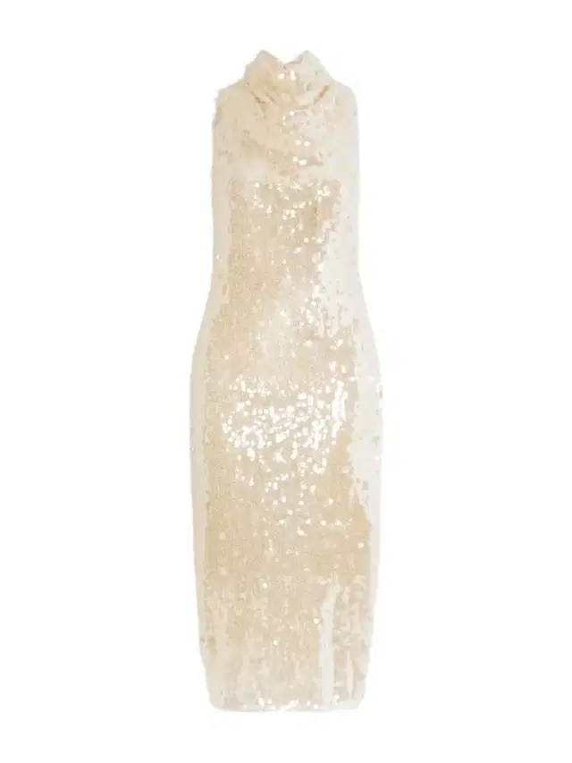 Noor Draped Sequined Chiffon Midi Dress