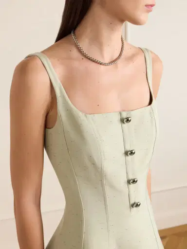 Altuzarra Orrie Button-embellished Cotton-blend Midi Dress | Thumbnail 4 Altuzarra Orrie Button-embellished Cotton-blend Midi Dress | Thumbnail 4