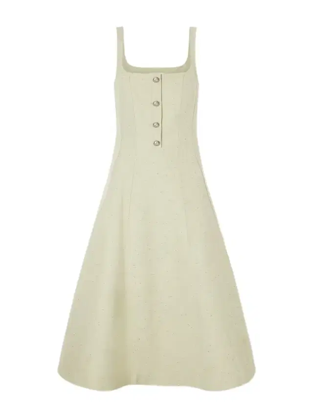 Orrie Button-embellished Cotton-blend Midi Dress