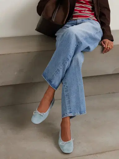 aeyde Tiby Bow-detailed Suede Ballet Flats | Thumbnail 2 aeyde Tiby Bow-detailed Suede Ballet Flats | Thumbnail 2