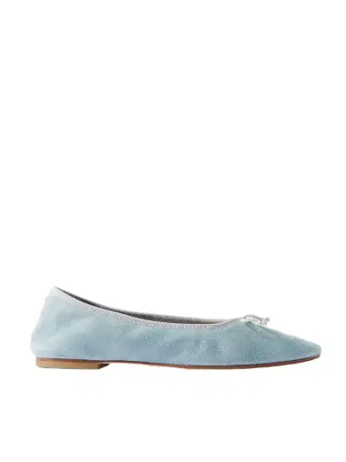 aeyde Tiby Bow-detailed Suede Ballet Flats | Thumbnail 1 aeyde Tiby Bow-detailed Suede Ballet Flats | Thumbnail 1
