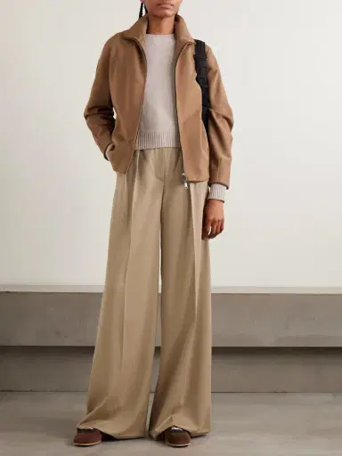 Max Mara Quorum Pleated Wool-twill Wide-leg Pants | Thumbnail 2 Max Mara Quorum Pleated Wool-twill Wide-leg Pants | Thumbnail 2