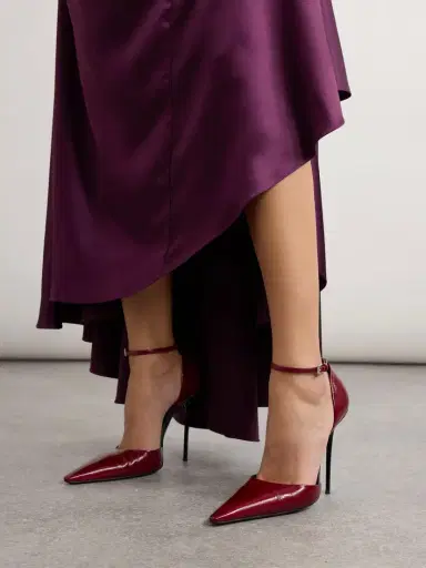 Alaïa D'orsay 90 Glossed Textured-leather Pumps | Thumbnail 2
