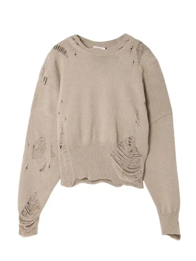 Marcy Distressed Cotton And Wool-blend Sweater